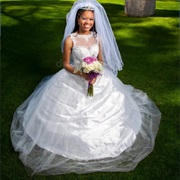 Tulle Layer Over Satin Skirt