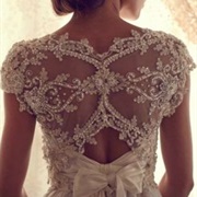 Beaded Bolero Over Wedding Dress