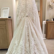 Train Bustled With Jeweled Clip