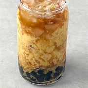 Luau Punch Boba Tea With Huckleberry Boba