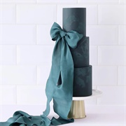 Big Bow Hanging Below Cake