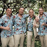 Hawaiian Shirts on Groomsmen