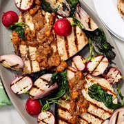 Grilled Fish With Hazelnut Miso Sauce