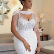 Shoulder Cover/Shrug With Dangling Decor