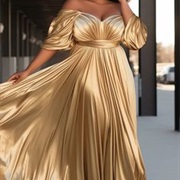 Lame Fabric Wedding Dress