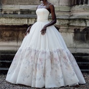 Floral Stripe Around Bottom of Skirt