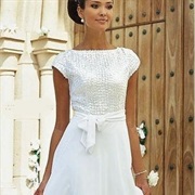 Textured Fabric Bodice on Wedding Dress