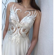 Bodice Made of Sequined Lines