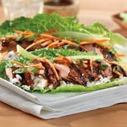 Air-Fried Korean-Style Pork Tenderloin Lettuce Wraps