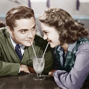 Milkshake With Two Straws