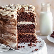 Chocolate Cream Cheese Frosted Coffee Chocolate Cake