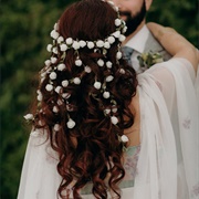 Dangling Flower Crown for Bride