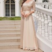 Single Panel of Different Fabric on Skirt