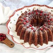 Soft Lingonberry Gingerbread Cake
