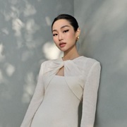 Wrap-Front Jacket Over Dress