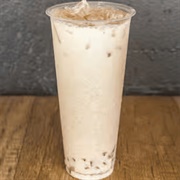 Horchata Boba Tea With Cherry Boba