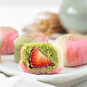 Matcha Strawberry Snowskin Mooncake