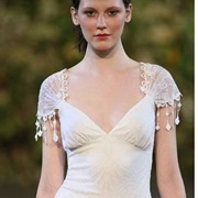 Cap Sleeves With Dangling Embellishment