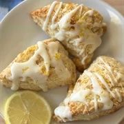Lemon Glazed Lemon Scone