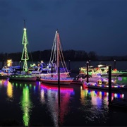 Christmas Ships on Columbia River (Vancouver, WA), December