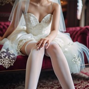 Silk Stockings on Bride