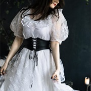 Cincher/Corset Laced Belt on Wedding Dress