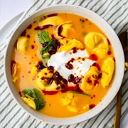 Creamy Pumpkin Tortellini Soup