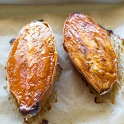 Pre-Halved Baked Sweet Potato