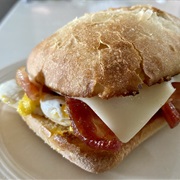 Ciabatta Breakfast Sandwich With Egg