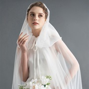 Bridal Cape With Droopy Hood