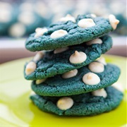 Blue Velvet White Chocolate Chip Cookie