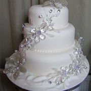 Wedding Cake Decorated With "Bling"