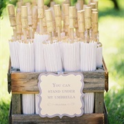 Display of Parasols for Guests
