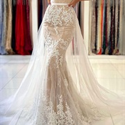Dress With Full Overskirt