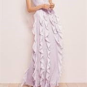 Vertical Ruffles on Bridesmaid Dress
