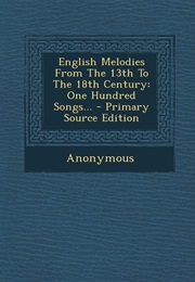 Book of Songs European Lyrics 13th-16th Century (John Dowland or Others)