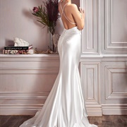 Stretch Satin Wedding Gown