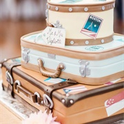 Stacked Suitcases Cake