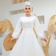 3D Flower Sleeves on Dress