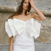 Layered Bow on Wedding Dress