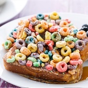 French Toast With Rainbow Cereal