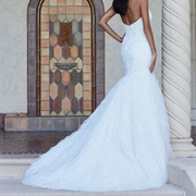 Fishtail Skirt on Mermaid Wedding Dress
