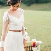 Leather Belt With Wedding Dress