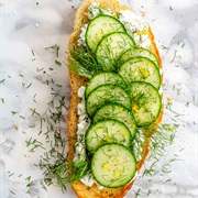 Cottage Cheese and Cucumber Toast