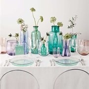 Colored Glass Centerpieces