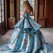 Big, Rounded Pleats in Top Layer of Skirt