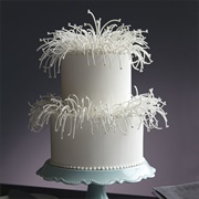 Wedding Cake With Feathers
