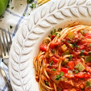 Pasta With Paprika Tomato Sauce