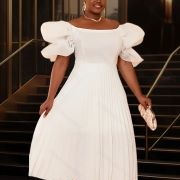 Short Puff Sleeves With Ruffles Under