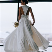 Inverted V-Back Gown